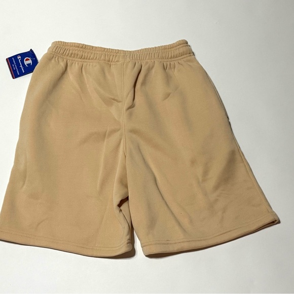 Champion Men’s Beige Logo Shorts Size L NWT Athletic Streetwear With pockets - Picture 2 of 7
